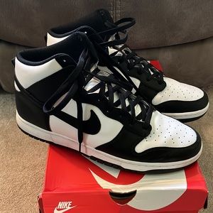 Nike Panda Dunk Hi Top Men’s Sneakers Sz 13